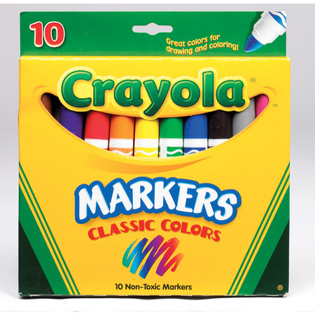 CRAYOLA MARKER BROADTIP PK10 58-7722